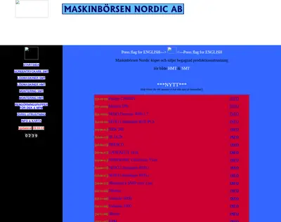 Maskinbörsen startsida 2004