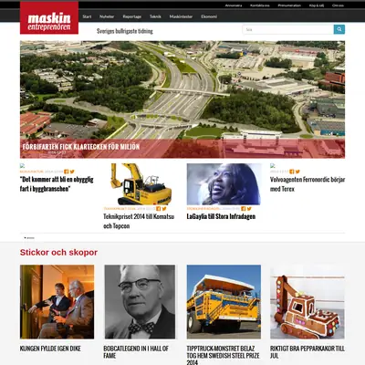 Maskinentreprenören/ME-tidningen startsida 2014
