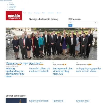 Maskinentreprenören/ME-tidningen startsida 2015