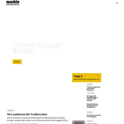 Maskinentreprenören/ME-tidningen startsida 2026