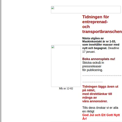 Maskinkontakt startsida 2002