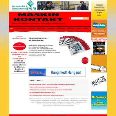 Maskinkontakt startsida 2014
