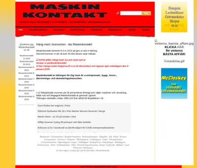 Maskinkontakt startsida 2016