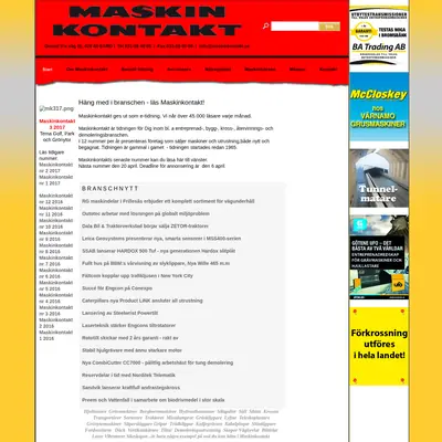 Maskinkontakt startsida 2017