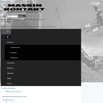 Maskinkontakt startsida 2023