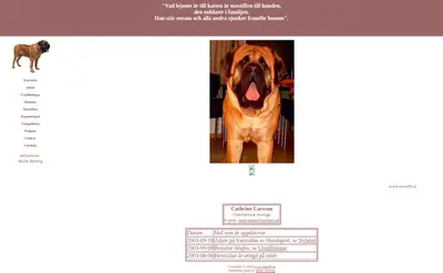 Mastiff Bladet startsida 2003
