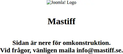 Mastiff Bladet startsida 2012