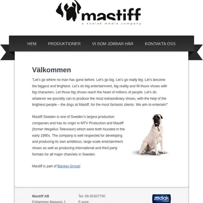 Mastiff Bladet startsida 2017