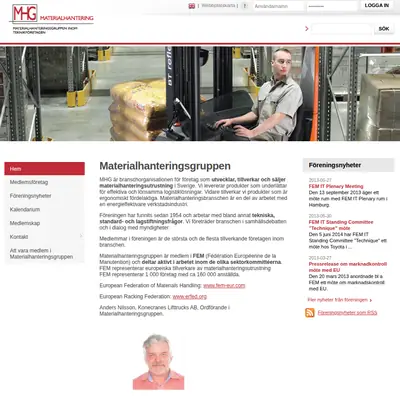 www.materialhanteringsgruppen.se startsida 2013