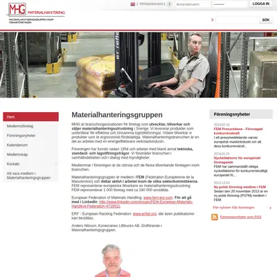 www.materialhanteringsgruppen.se startsida 2014