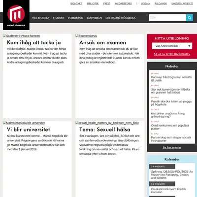 Mau TV startsida 2016