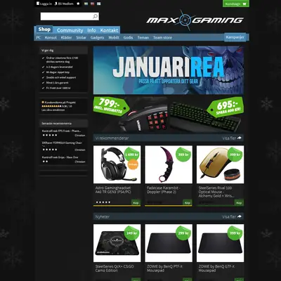 M3 Gaming startsida 2016
