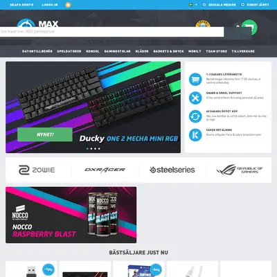 M3 Gaming startsida 2020