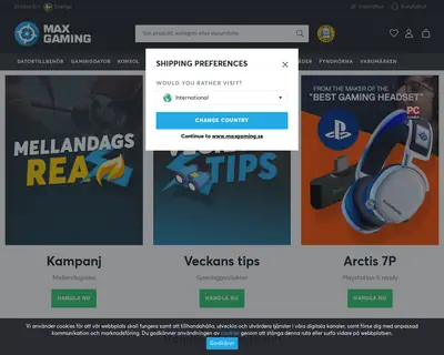 M3 Gaming startsida 2021