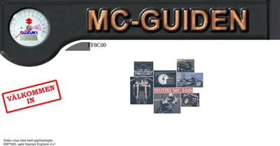 MotorcykelGuiden (MCguiden) startsida 2003
