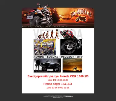 MotorcykelGuiden (MCguiden) startsida 2008