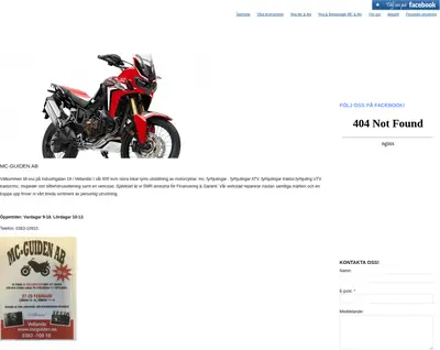 MotorcykelGuiden (MCguiden) startsida 2016