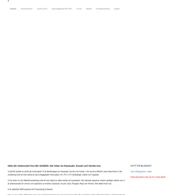 MotorcykelGuiden (MCguiden) startsida 2020