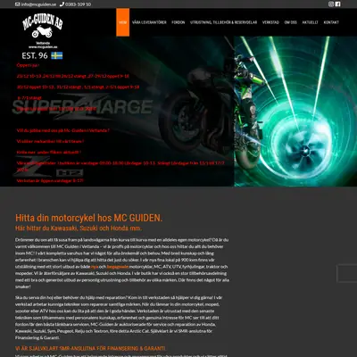 MotorcykelGuiden (MCguiden) startsida 2024