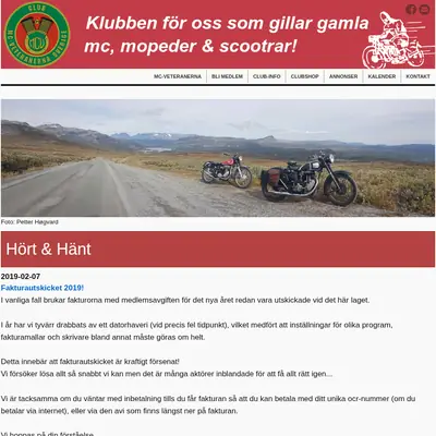MC VETERANEN startsida 2019