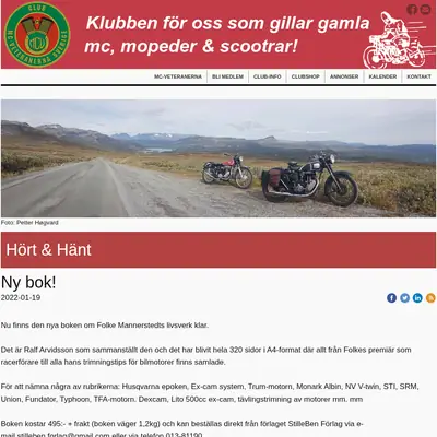 MC VETERANEN startsida 2022