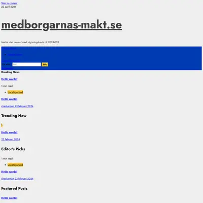 medborgarnas-makt.se startsida 2024