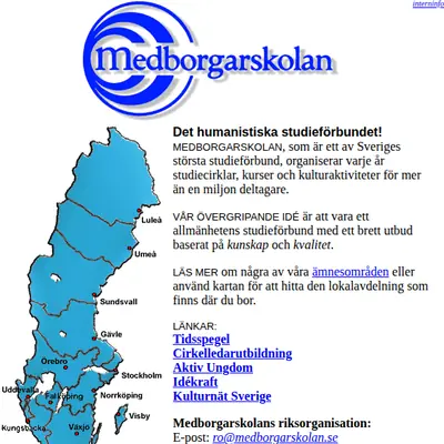 MM Medborgarskolan magasin startsida 1998