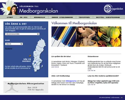 MM Medborgarskolan magasin startsida 2002