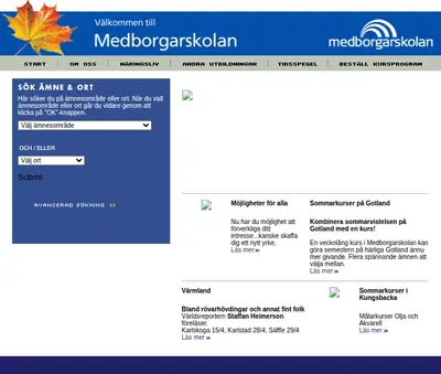 MM Medborgarskolan magasin startsida 2003