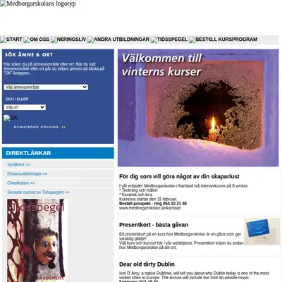 MM Medborgarskolan magasin startsida 2005