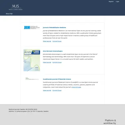 Acta Dermato-Venereologica startsida 2021