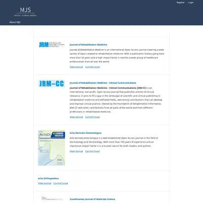 Acta Dermato-Venereologica startsida 2022