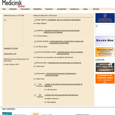 Medicinsk Access startsida 2007