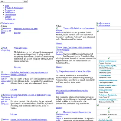 Medicinsk Access startsida 2008