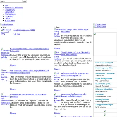 Medicinsk Access startsida 2009