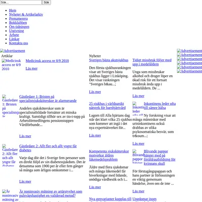 Medicinsk Access startsida 2011
