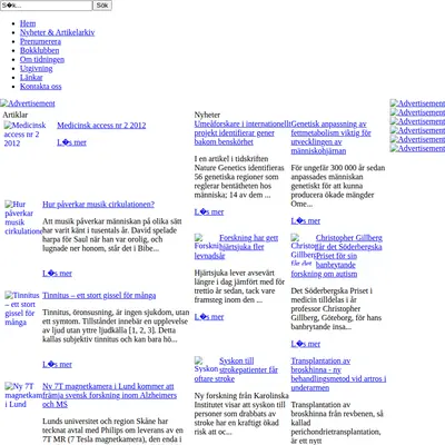 Medicinsk Access startsida 2012