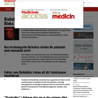 Medicinsk Access startsida 2018