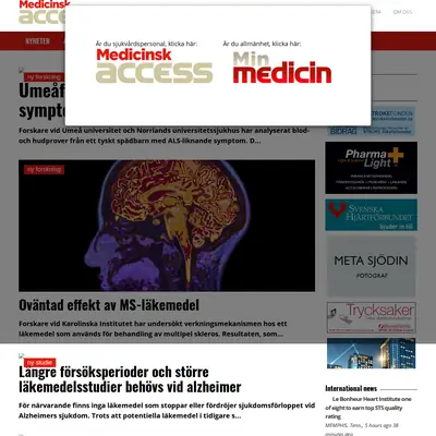Medicinsk Access startsida 2019