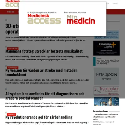 Medicinsk Access startsida 2020