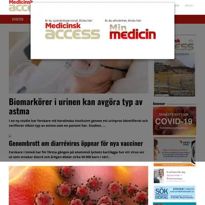 Medicinsk Access startsida 2021