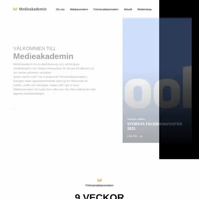 medieakademin.se startsida 2022