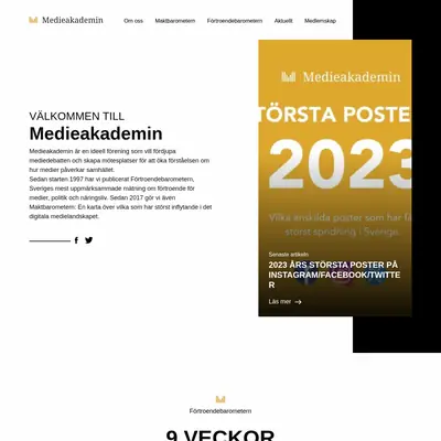 medieakademin.se startsida 2024