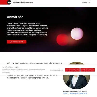 medieombudsmannen.se startsida 2025