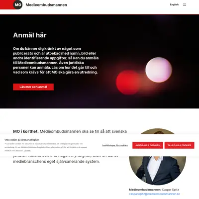 medieombudsmannen.se startsida 2026