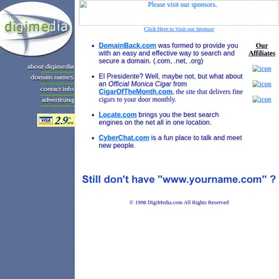 Medium startsida 1998