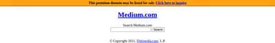 Medium startsida 2011