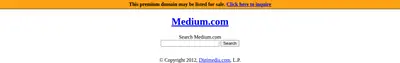 Medium startsida 2012
