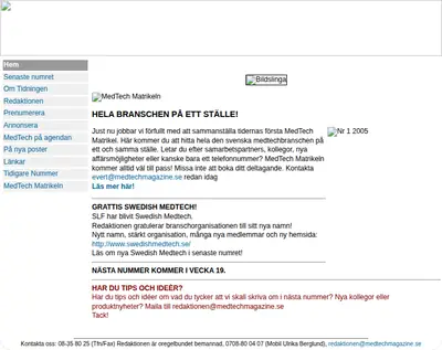LabTech Magazine startsida 2006