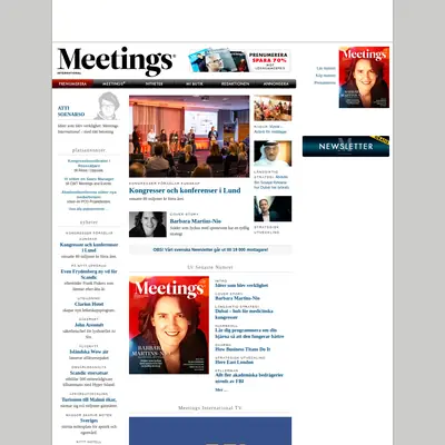 Meetings International startsida 2017